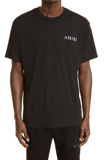 Shop Amiri Shaded Cherub Cotton Graphic Tee In Black