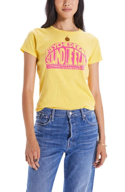 Shop Mother The Lil Goodie Goodie Cotton Graphic Tee In Psychedelic Sound Of Fun