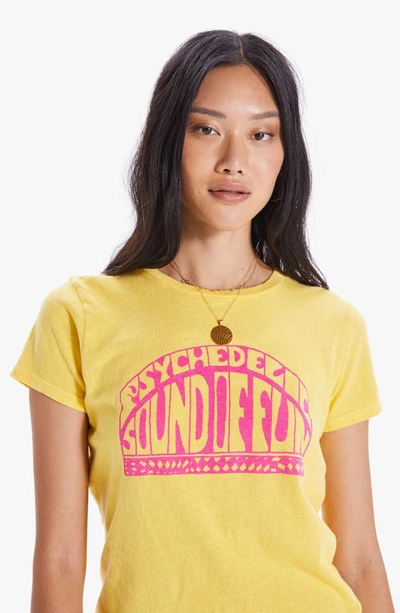 Shop Mother The Lil Goodie Goodie Cotton Graphic Tee In Psychedelic Sound Of Fun
