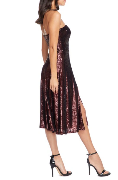 Shop Dress The Population Ruby Strapless Sequin Party Dress In Port