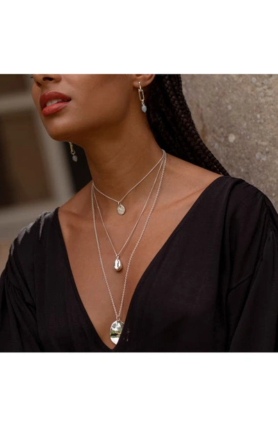 Monica Vinader 32 Inch Adjustable Rolo Chain In Silver