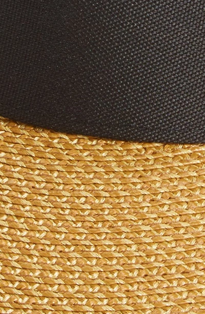 Eric Javits Squishee Straw Champ Custom Fit Visor In Black