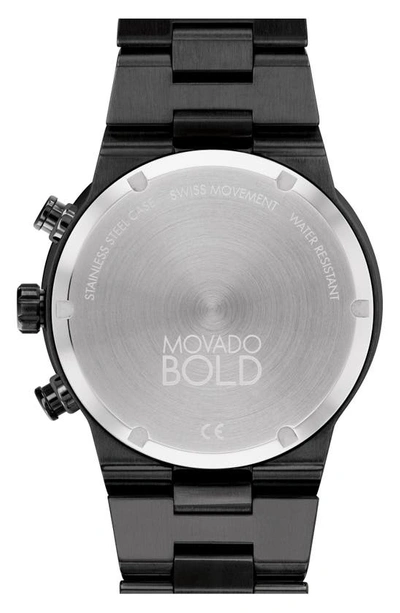 Shop Movado Bold Fusion Chronograph Watch, 44.5mm In Black
