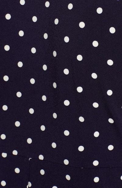 Chaus Zipper Dot Top In Evening Navy