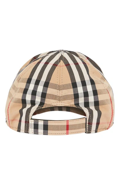 Shop Burberry Mixed Check Baseball Cap In Archive Beige  Chk