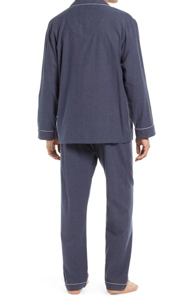 Shop Majestic Citified Cotton Pajamas In Classic Blue