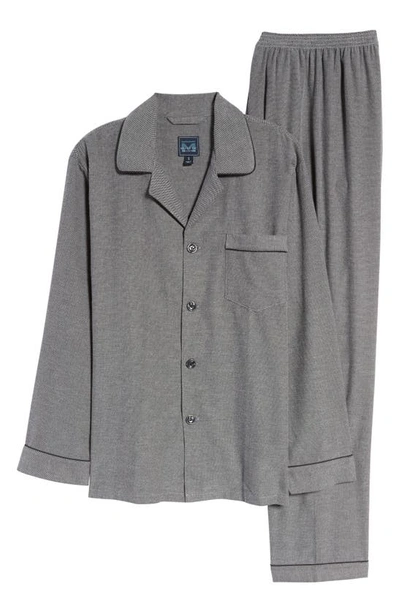 Shop Majestic Citified Cotton Pajamas In Charcoal