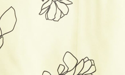 Shop Jason Wu Collection Collection Ruffle Sleeve V-neck Blouse In Ink Floral  Lemon Sorbet/black