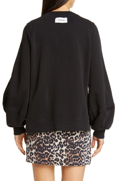 Shop Ganni Isoli Sweatshirt In Black