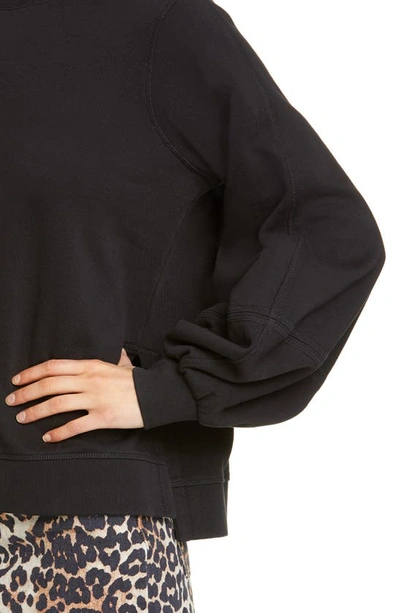 Shop Ganni Isoli Sweatshirt In Black