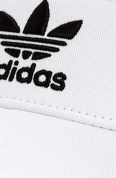 Shop Adidas Originals Twill Visor In White/ Black
