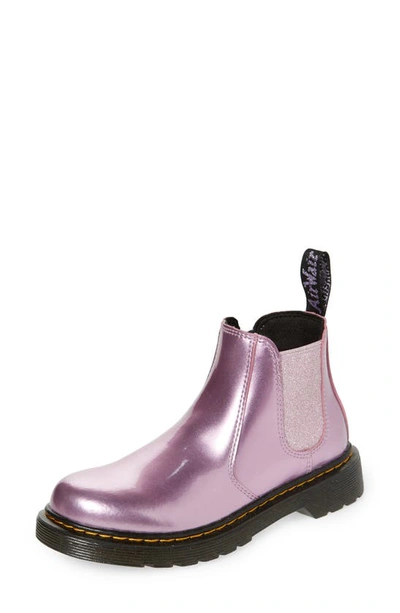 Shop Dr. Martens' 2976 Sparkle Chelsea Boot In Pink Lavender