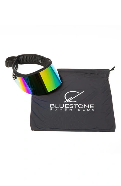 Shop Bluestone Sunshields Shorty Lux Visor In Black/ Rainbow