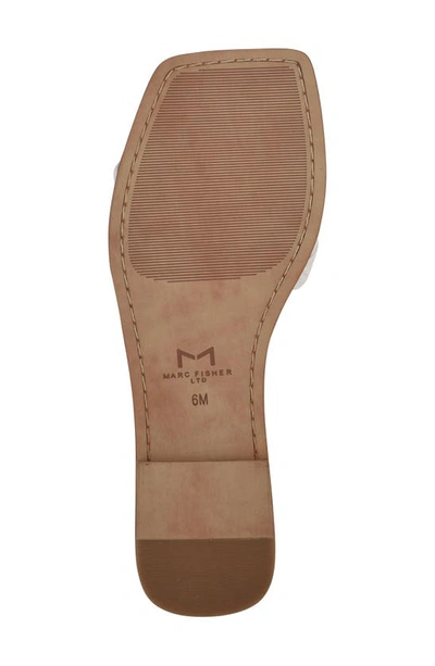 Shop Marc Fisher Ltd Reanna Slide Sandal In White Leather