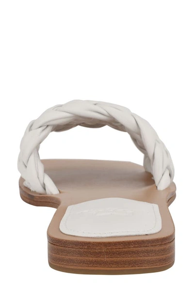 Shop Marc Fisher Ltd Reanna Slide Sandal In White Leather