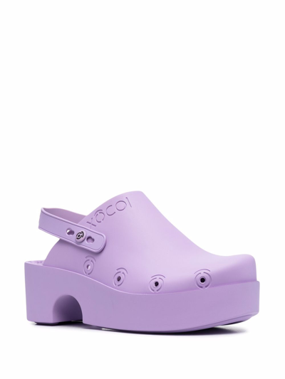 Shop Xocoi Clogs Low Sandals In Violet