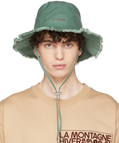 Shop Jacquemus Green 'le Bob Artichaut' Bucket Hat