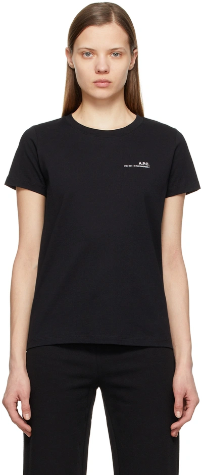 Shop Apc Black Item F T-shirt In Lzz Black