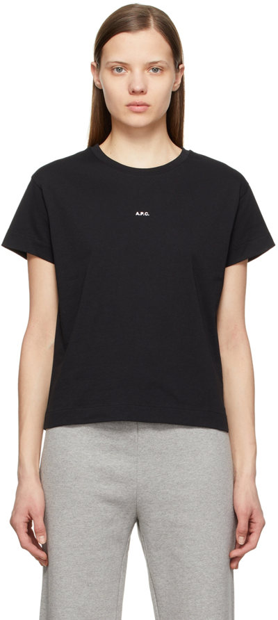 Shop Apc Black Jade T-shirt In Lzz Black