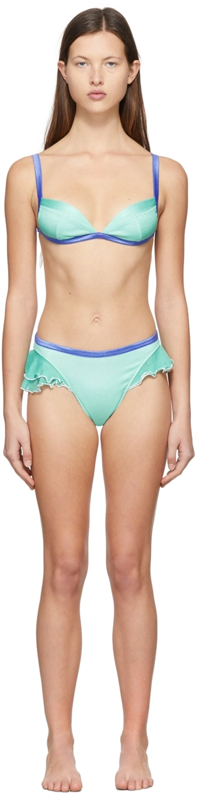 Poster Girl Ssense Exclusive Green Meryl Richards Bikini In Solid Green