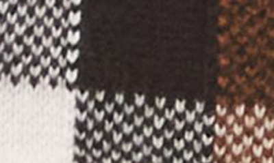 Shop Burberry Demmi Check Jacquard Wool & Cashmere Sweater Bomber Jacket In Dark Birch Brown
