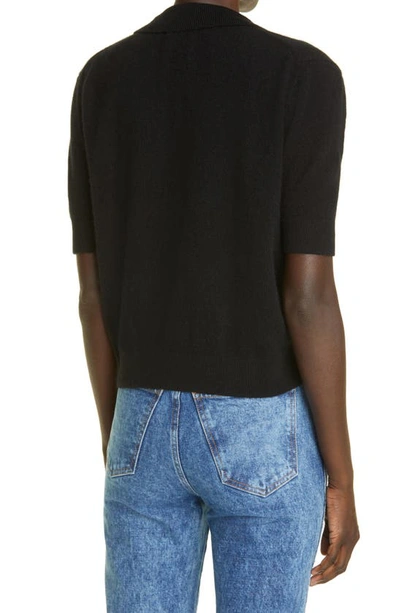 Khaite Jo Shrunken Stretch Cashmere Top In Black