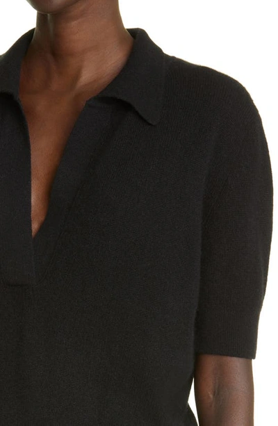 Khaite Jo Shrunken Stretch Cashmere Top In Black