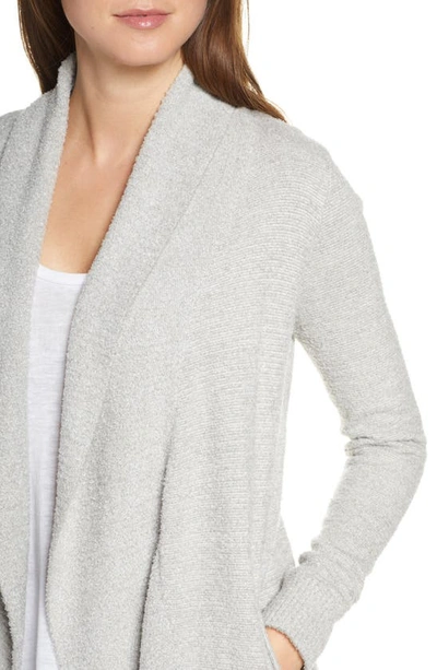 Shop Barefoot Dreams Cozychic Lite® Circle Cardigan In He Pewter/ Pearl