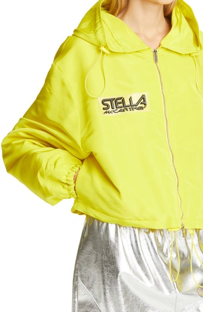 Shop Stella Mccartney Logo Crop Jacket In Citrus