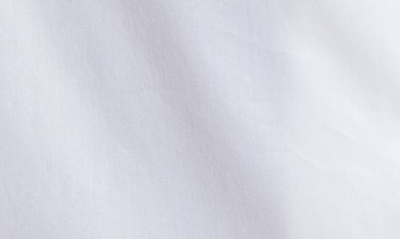 Shop Ming Wang Ruffle Collar Cotton Poplin Blouse In White