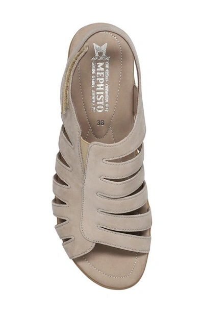 Shop Mephisto Praline Slingback Sandal In Warm Grey