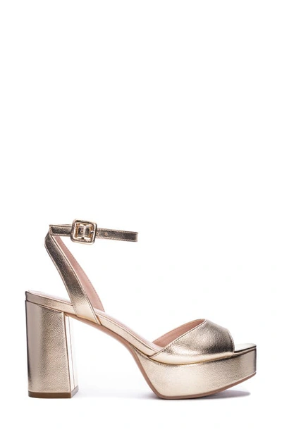 Shop Chinese Laundry Theresa Platform Sandal In Gold1