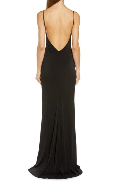 Shop Katie May Great Kate Ruched Gown In Black