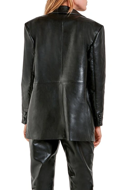 As By Df Jordan Recycled Leather Boyfriend Blazer In Black