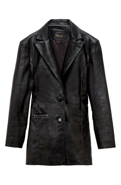 Shop As By Df Jordan Recycled Leather Blend Blazer In Black