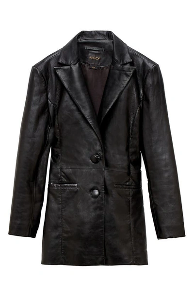 As By Df Jordan Recycled Leather Boyfriend Blazer In Black