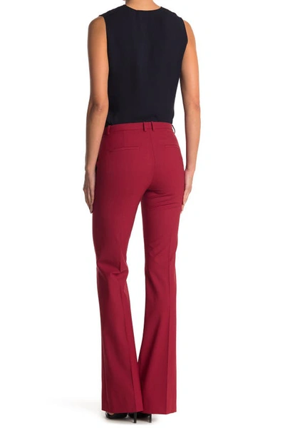 Shop Theory Demitria 2 Stretch Good Wool Suit Pants In Crimson Melange