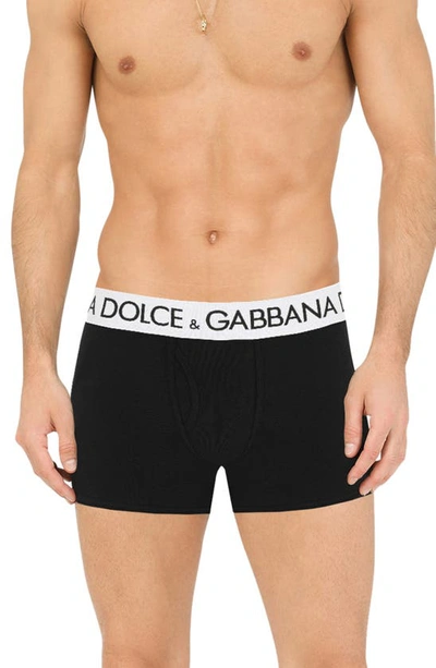Shop Dolce & Gabbana Boxer Briefs In Black