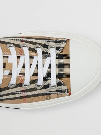 BURBERRY BURBERRY CHECK COTTON SNEAKERS 