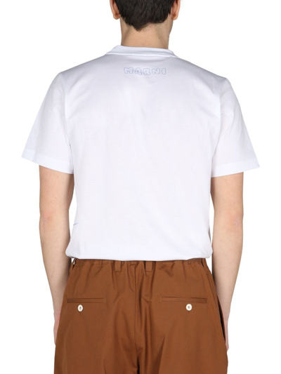 Shop Marni Men's White Cotton T-shirt