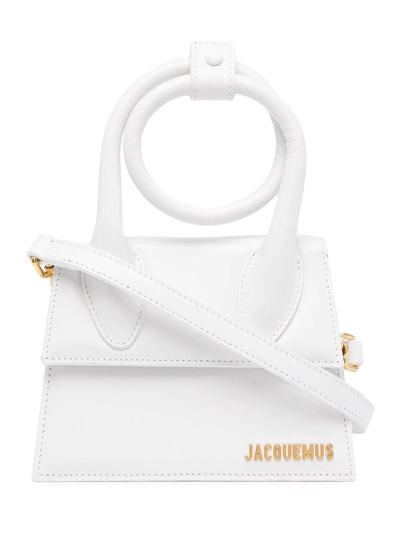 Shop Jacquemus Le Chiquito Nœud Mini White Bag