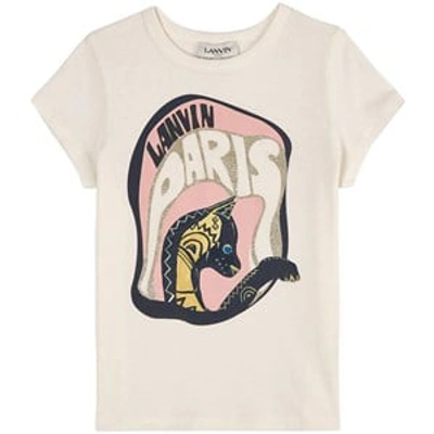 Shop Lanvin White Logo T-shirt