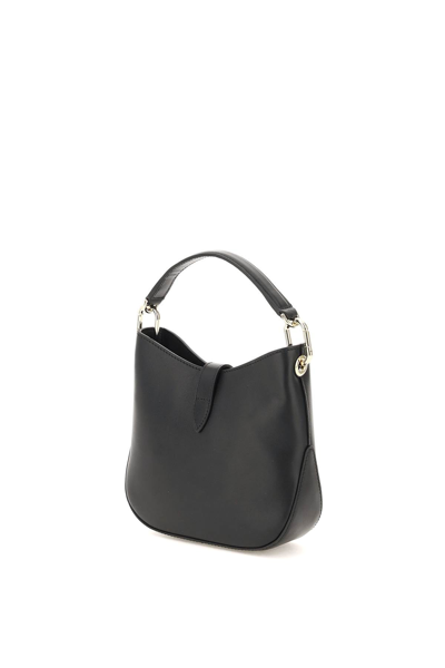 Shop Furla Sirena Mini Hobo Bag In Black