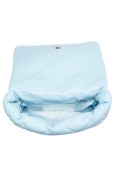 Shop Stand Studio Wanda Quilted Faux Leather Mini Bag In Baby Blue