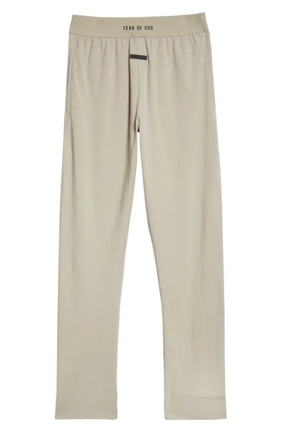 Shop Fear Of God Stretch Cotton Lounge Pants In Cement