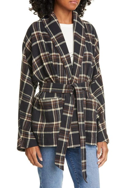 Shop The Great Cabin Jacket In Woodland Plaid