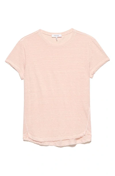 Shop Frame Easy True Organic Linen T-shirt In Nude Pink