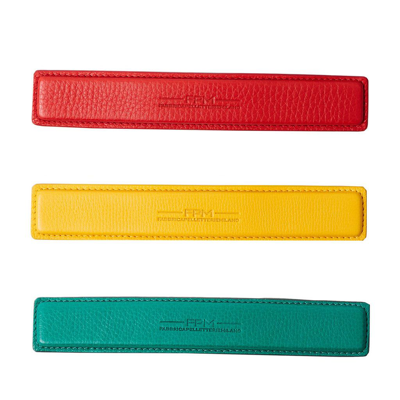 Shop Fpm Leather Accessories-leather Handle In Pineapple Yellow