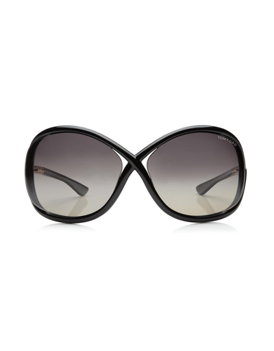 Shop Tom Ford Eyewear Whitney Ft009 B5 Oversized Soft Round Sunglasses In Gray/black