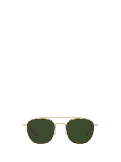 Shop Oliver Peoples Ov1294st Brushed Gold Sunglasses